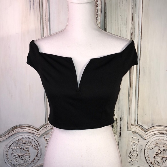 Forever 21 Tops - Y2K Forever 21 Off the Shoulder Crop Top